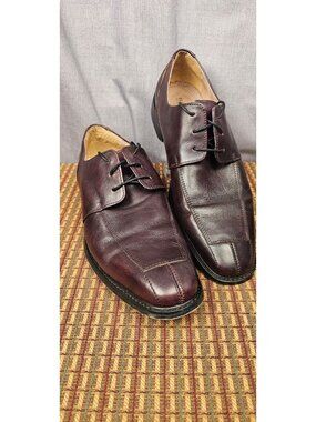 Florsheim Mens Leather Dress Shoes Burgundy Square Toe Lace-Up